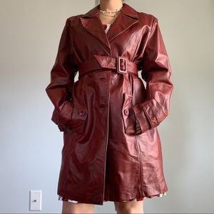 Centigrade burgundy leather jacket